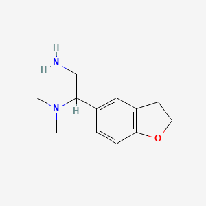 molecular formula C12H18N2O B12265212 [2-Amino-1-(2,3-dihydro-1-benzofuran-5-yl)ethyl]dimethylamine 