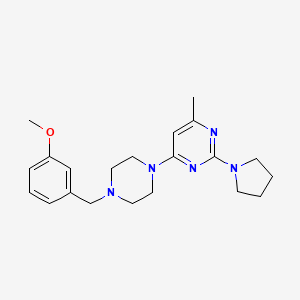 4-{4-[(3-Methoxyphenyl)methyl]piperazin-1-yl}-6-methyl-2-(pyrrolidin-1-yl)pyrimidine