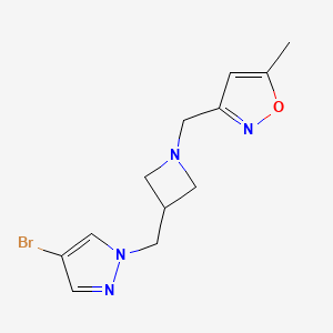 3-({3-[(4-bromo-1H-pyrazol-1-yl)methyl]azetidin-1-yl}methyl)-5-methyl-1,2-oxazole