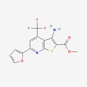 Methyl 3-amino-6-(furan-2-yl)-4-(trifluoromethyl)thieno[2,3-b]pyridine-2-carboxylate