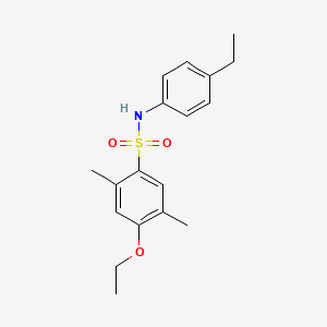 molecular formula C18H23NO3S B12265265 4-ethoxy-N-(4-ethylphenyl)-2,5-dimethylbenzenesulfonamide 