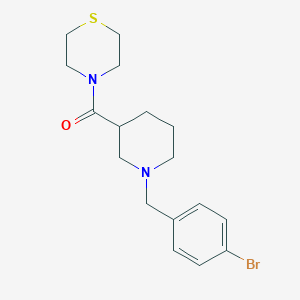 4-{1-[(4-Bromophenyl)methyl]piperidine-3-carbonyl}thiomorpholine