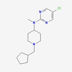 molecular formula C16H25ClN4 B12265292 5-chloro-N-[1-(cyclopentylmethyl)piperidin-4-yl]-N-methylpyrimidin-2-amine 