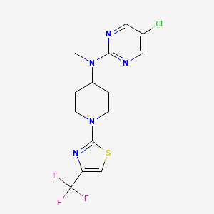 5-chloro-N-methyl-N-{1-[4-(trifluoromethyl)-1,3-thiazol-2-yl]piperidin-4-yl}pyrimidin-2-amine