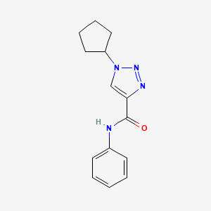 molecular formula C14H16N4O B12265301 1-cyclopentyl-N-phenyl-1H-1,2,3-triazole-4-carboxamide 