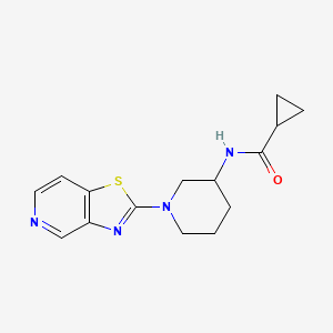 N-(1-{[1,3]thiazolo[4,5-c]pyridin-2-yl}piperidin-3-yl)cyclopropanecarboxamide