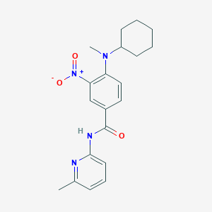 4-[cyclohexyl(methyl)amino]-N-(6-methyl-2-pyridinyl)-3-nitrobenzamide