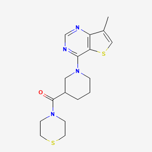 4-(1-{7-Methylthieno[3,2-d]pyrimidin-4-yl}piperidine-3-carbonyl)thiomorpholine