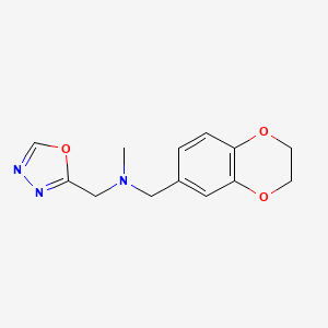 [(2,3-Dihydro-1,4-benzodioxin-6-yl)methyl](methyl)[(1,3,4-oxadiazol-2-yl)methyl]amine