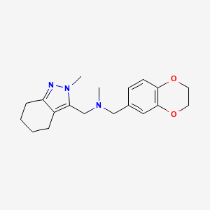 [(2,3-dihydro-1,4-benzodioxin-6-yl)methyl](methyl)[(2-methyl-4,5,6,7-tetrahydro-2H-indazol-3-yl)methyl]amine