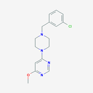 4-{4-[(3-Chlorophenyl)methyl]piperazin-1-yl}-6-methoxypyrimidine