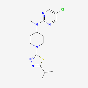 5-chloro-N-methyl-N-{1-[5-(propan-2-yl)-1,3,4-thiadiazol-2-yl]piperidin-4-yl}pyrimidin-2-amine