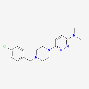 molecular formula C17H22ClN5 B12265423 6-{4-[(4-chlorophenyl)methyl]piperazin-1-yl}-N,N-dimethylpyridazin-3-amine 