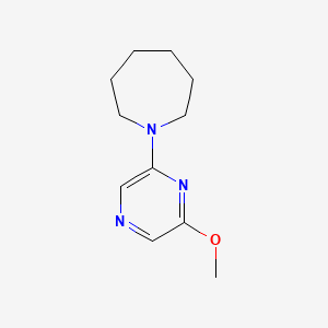 molecular formula C11H17N3O B12265440 1-(6-Methoxypyrazin-2-yl)azepane 