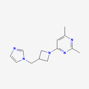 4-{3-[(1H-imidazol-1-yl)methyl]azetidin-1-yl}-2,6-dimethylpyrimidine