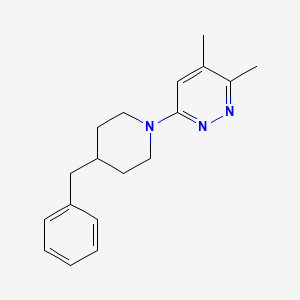 molecular formula C18H23N3 B12265461 6-(4-Benzylpiperidin-1-yl)-3,4-dimethylpyridazine 