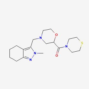 2-methyl-3-{[2-(thiomorpholine-4-carbonyl)morpholin-4-yl]methyl}-4,5,6,7-tetrahydro-2H-indazole