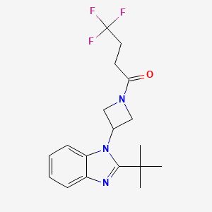 1-[3-(2-tert-butyl-1H-1,3-benzodiazol-1-yl)azetidin-1-yl]-4,4,4-trifluorobutan-1-one