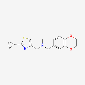 [(2-Cyclopropyl-1,3-thiazol-4-yl)methyl][(2,3-dihydro-1,4-benzodioxin-6-yl)methyl]methylamine