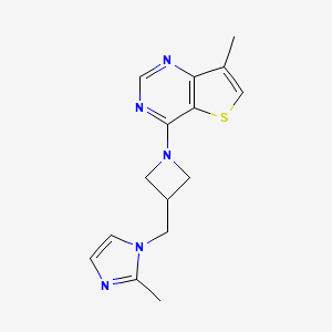 2-methyl-1-[(1-{7-methylthieno[3,2-d]pyrimidin-4-yl}azetidin-3-yl)methyl]-1H-imidazole