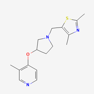 4-({1-[(2,4-Dimethyl-1,3-thiazol-5-yl)methyl]pyrrolidin-3-yl}oxy)-3-methylpyridine