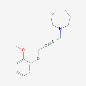 molecular formula C17H23NO2 B1226557 1-[4-(2-Methoxyphenoxy)but-2-ynyl]azepane 
