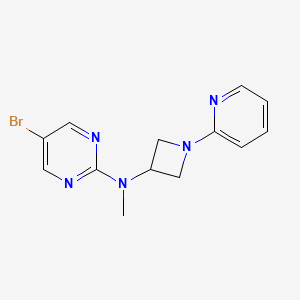 molecular formula C13H14BrN5 B12265584 5-bromo-N-methyl-N-[1-(pyridin-2-yl)azetidin-3-yl]pyrimidin-2-amine 