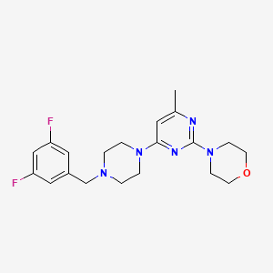 4-(4-{4-[(3,5-Difluorophenyl)methyl]piperazin-1-yl}-6-methylpyrimidin-2-yl)morpholine