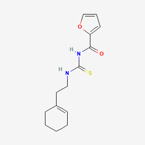 molecular formula C14H18N2O2S B1226559 N-[[2-(1-cyclohexenyl)ethylamino]-sulfanylidenemethyl]-2-furancarboxamide 
