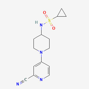 N-[1-(2-cyanopyridin-4-yl)piperidin-4-yl]cyclopropanesulfonamide