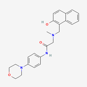 molecular formula C24H27N3O3 B1226562 2-[(2-hydroxy-1-naphthalenyl)methyl-methylamino]-N-[4-(4-morpholinyl)phenyl]acetamide 