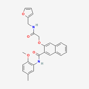 molecular formula C26H24N2O5 B1226563 3-[2-(2-呋喃基甲基氨基)-2-氧代乙氧基]-N-(2-甲氧基-5-甲基苯基)-2-萘甲酰胺 