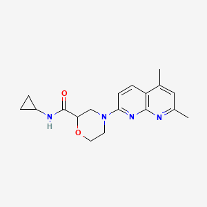 N-cyclopropyl-4-(5,7-dimethyl-1,8-naphthyridin-2-yl)morpholine-2-carboxamide