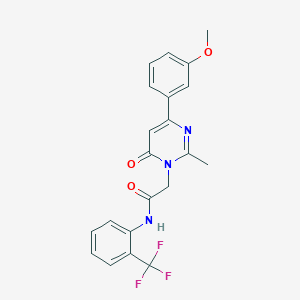 2-[4-(3-methoxyphenyl)-2-methyl-6-oxo-1,6-dihydropyrimidin-1-yl]-N-[2-(trifluoromethyl)phenyl]acetamide