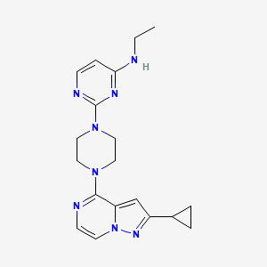 2-(4-{2-cyclopropylpyrazolo[1,5-a]pyrazin-4-yl}piperazin-1-yl)-N-ethylpyrimidin-4-amine