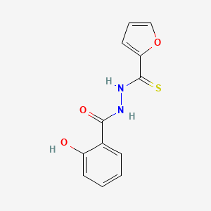 molecular formula C12H10N2O3S B1226568 N-Salicyloyl-N'-(2-furylthiocarbonyl)hydrazine CAS No. 99268-53-8