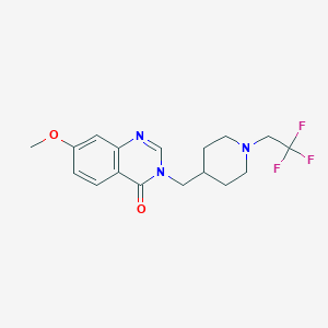 7-Methoxy-3-{[1-(2,2,2-trifluoroethyl)piperidin-4-yl]methyl}-3,4-dihydroquinazolin-4-one