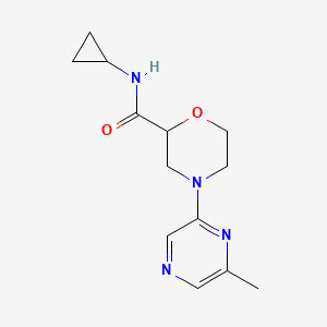 molecular formula C13H18N4O2 B12265720 N-cyclopropyl-4-(6-methylpyrazin-2-yl)morpholine-2-carboxamide 