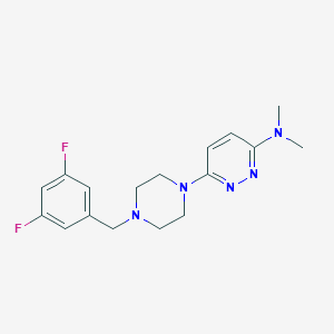 molecular formula C17H21F2N5 B12265728 6-{4-[(3,5-difluorophenyl)methyl]piperazin-1-yl}-N,N-dimethylpyridazin-3-amine 