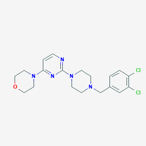 molecular formula C19H23Cl2N5O B12265744 4-(2-{4-[(3,4-Dichlorophenyl)methyl]piperazin-1-yl}pyrimidin-4-yl)morpholine 