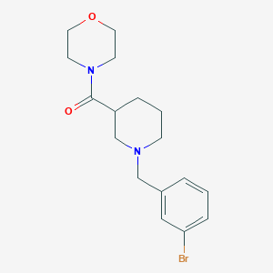 4-{1-[(3-Bromophenyl)methyl]piperidine-3-carbonyl}morpholine