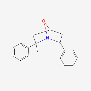 molecular formula C18H19NO B1226578 2-Methyl-2,6-diphenyl-7-oxa-1-azabicyclo[2.2.1]heptane 