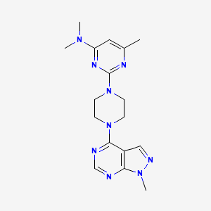 N,N,6-trimethyl-2-(4-{1-methyl-1H-pyrazolo[3,4-d]pyrimidin-4-yl}piperazin-1-yl)pyrimidin-4-amine