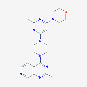 4-[2-Methyl-6-(4-{2-methylpyrido[3,4-d]pyrimidin-4-yl}piperazin-1-yl)pyrimidin-4-yl]morpholine