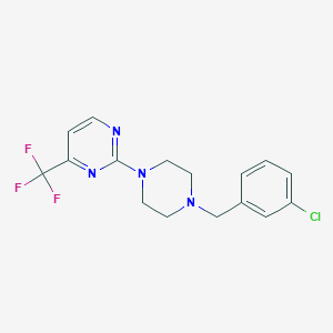 2-{4-[(3-Chlorophenyl)methyl]piperazin-1-yl}-4-(trifluoromethyl)pyrimidine