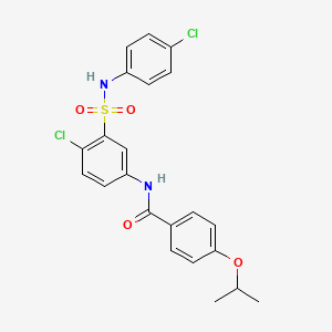 N-[4-chloro-3-[(4-chlorophenyl)sulfamoyl]phenyl]-4-propan-2-yloxybenzamide