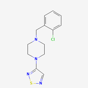 molecular formula C13H15ClN4S B12265810 1-[(2-Chlorophenyl)methyl]-4-(1,2,5-thiadiazol-3-yl)piperazine 