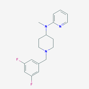 molecular formula C18H21F2N3 B12265815 N-{1-[(3,5-difluorophenyl)methyl]piperidin-4-yl}-N-methylpyridin-2-amine 