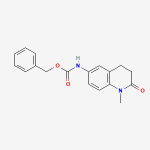 Carbamic acid, (1,2,3,4-tetrahydro-1-methyl-2-oxo-6-quinolinyl)-, phenylmethyl ester