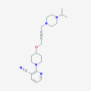 2-[4-({4-[4-(Propan-2-yl)piperazin-1-yl]but-2-yn-1-yl}oxy)piperidin-1-yl]pyridine-3-carbonitrile